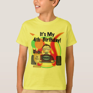 Race Car 4th Birthday Tshirts en Gifts