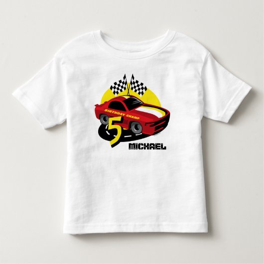 Race Car 5th Birthday Shirt (Voorkant)