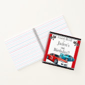 Race Car Anniversaire Livre d'Invité (Intérieur)