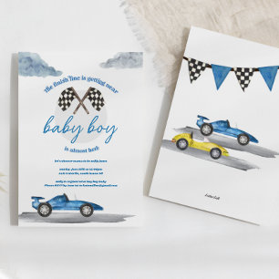 Race Car Baby Douche Invitations