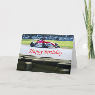 Race car Birthday card Kaart