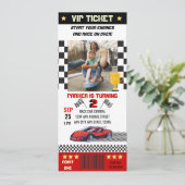 Race Car Birthday Kaart (Staand voorkant)