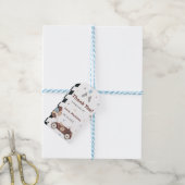 Race Car Birthday Party Cadeaulabel (Met Touw)