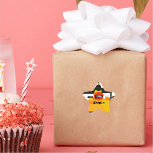 Race Car Birthday Party-cadeautjes personaliseren Ster Sticker