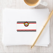 Race Car Birthday Party Etiket (Insitu)