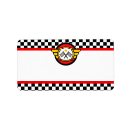 Race Car Birthday Party Etiket
