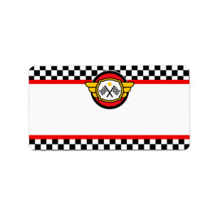 Race Car Birthday Party Etiket