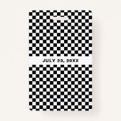 Race Car Birthday Party Pit CreVIP Pass Badge (Achterkant)