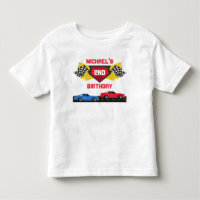 Race Car Birthday T-shirt Toddler Kind Child