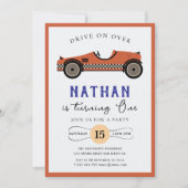 Race Car Birthday Uitnodiging (Voorkant)