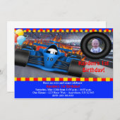 Race Car Birthday Uitnodiging (Voorkant / Achterkant)