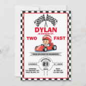 Race Car Birthday Uitnodiging (Voorkant)