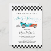 Race Car Boy Baby shower Invitation (Devant)