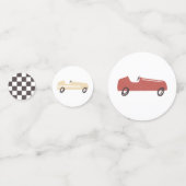 Race Car Boy Birthday Party Confetti (Achterkanten)