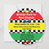 Race Car Boy's Birthday Invitation (Dos)