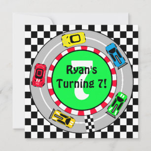 Race Car Boy's Birthday Invitation