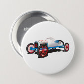  Race Car Classic Auto Ronde Button 7,6 Cm (Voorkant /achterkant)