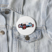  Race Car Classic Auto Ronde Button 7,6 Cm (In situ)