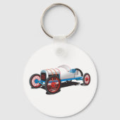  Race Car Classic Auto Sleutelhanger (Achterkant)