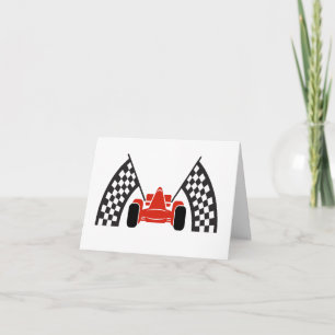 Race Car Dank u voor blanco notitie Bedankkaart