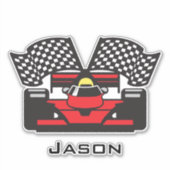 Race Car Design Contour Sticker (Voorkant)