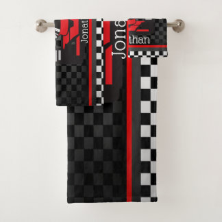 Race Car Design Ensemble de serviettes de bain