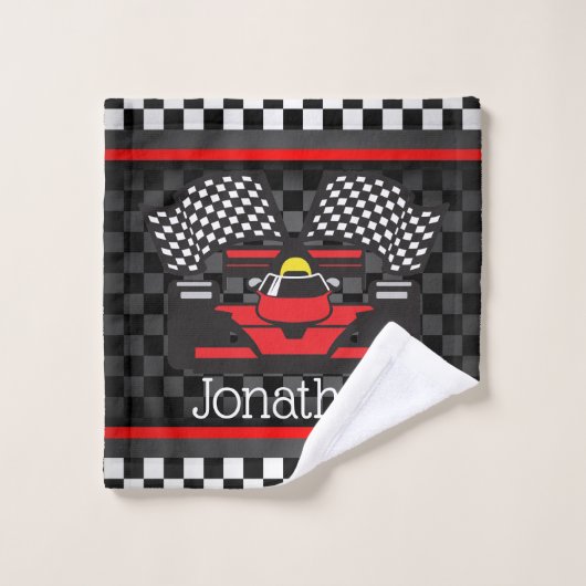 Race Car Design Ensemble de serviettes de bain (Gant de toilette)