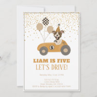 Race Car Dog Boys Vijfde verjaardag