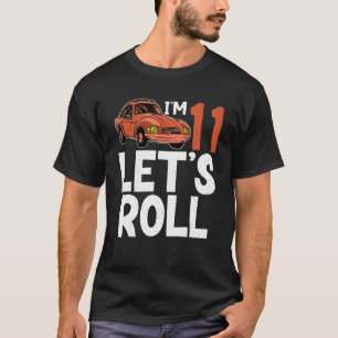 Race Car Driver 11e verjaardag Rijden Grap T-shirt