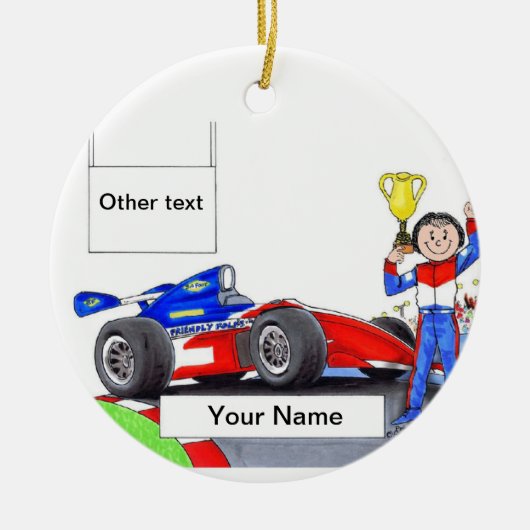 Race Car Driver, Indy - Vrouw Keramisch Ornament (Voorkant)
