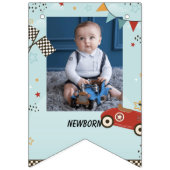 Race Car Engine Maandelijkse Photo Banner Bunting (Eerste vlag)