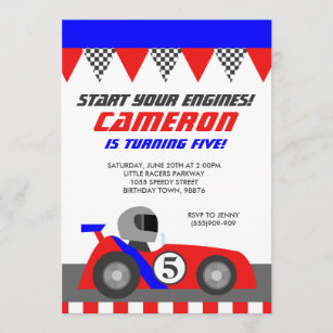 Invitations Faire Part Cartes Karting Zazzle Be
