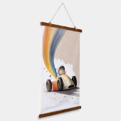Race Car Hangend Wandkleed (Gebogen)