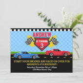Race Car Invitation Anniversaire 5x7 (Debout devant)
