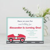 Race Car Invitation (Ride On Birthday for Boys) (Debout devant)