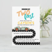 Race Car Invitations Anniversaire, Deuxième Annive (Debout devant)