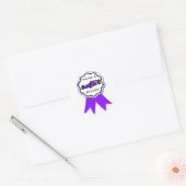 Race Car Paarse Ribbon Sticker (Envelop)