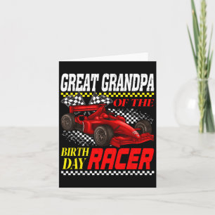 Race Car Party Grootvader van de Verjaardag Racer Kaart