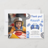 Race Car Premier anniversaire Merci de fête (Devant)