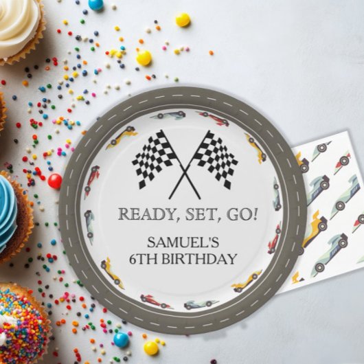  Race Car Ready Set Go Papieren Bordje