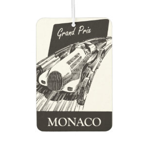 Race Car Retro Grand Prix Monaco 1930 Luchtverfrisser