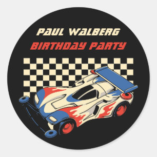 Race Car Ronde Sticker