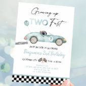 Race Car Second Birthday Kaart