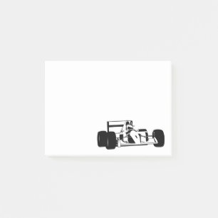 Race Car Silhouette zwart-wit Post-it® Notes