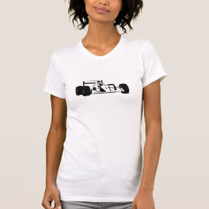 Race Car Silhouette zwart-wit T-shirt