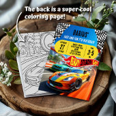 Race Car Speed verjaardagsfeestje Kaart