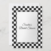 Race Car Thème Douche nuptiale Invitation (Dos)