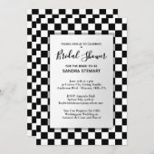 Race Car Thème Douche nuptiale Invitation (Devant / Derrière)