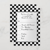Race Car Thème RSVP avec Menu Choix (Devant / Derrière)