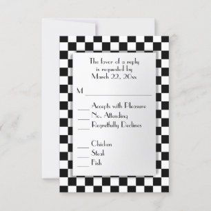Race Car Thème RSVP avec Menu Choix